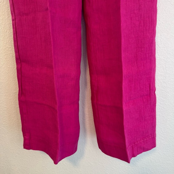 Sundance Oaklee Easy Linen Pants NWT in Fuchsia Pink 2 Petite - Picture 8 of 11